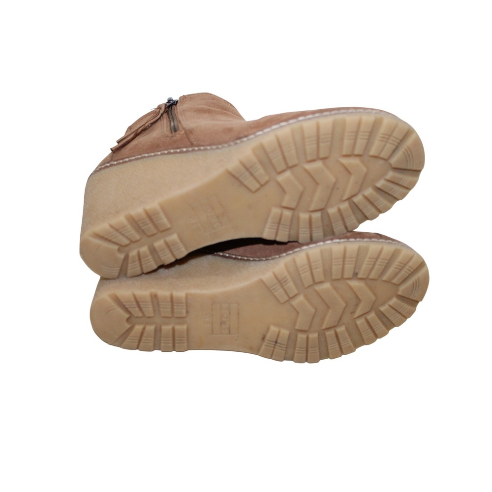 TOMS Leila Suede Wedge Ankle Booties Women 5 Tan - Picture 4 of 5
